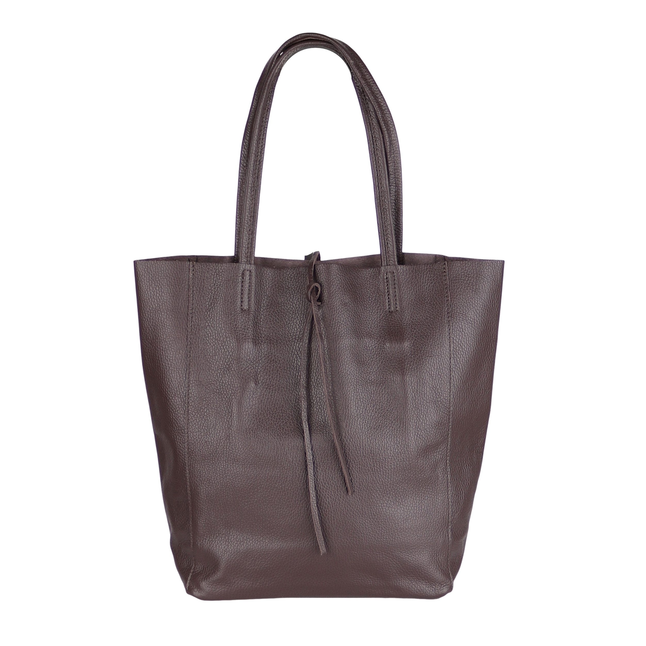 MIRROSI Shopper aus Echtleder / Wildleder, Made in Italy, Henkeltasche Tasche (Einkaufstasche in vielen trendigen Farben), Tragetasche (38x38x16cm) mit Stauraum A4 Ordner