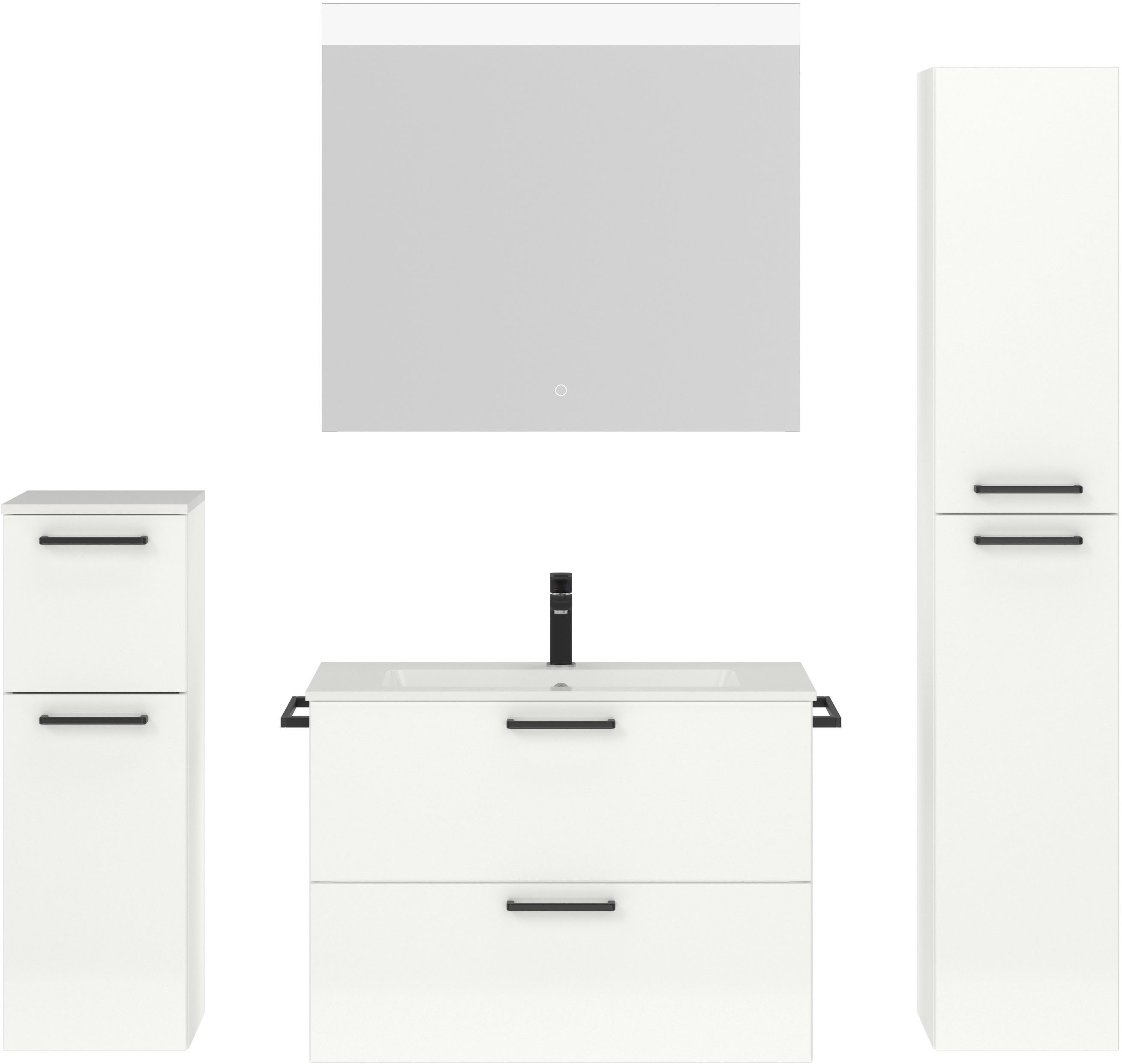 nobilia® Badmöbel-Set Tolvina, (4-St., vormontiert, mit günstig online kaufen