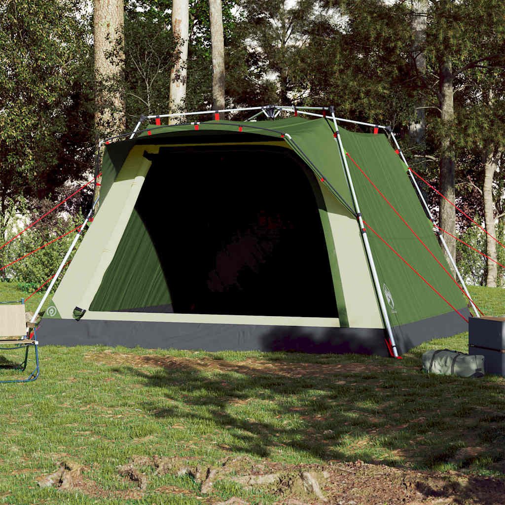 vidaXL Kuppelzelt Campingzelt 4 Personen Grün Quick Release, (1 tlg)