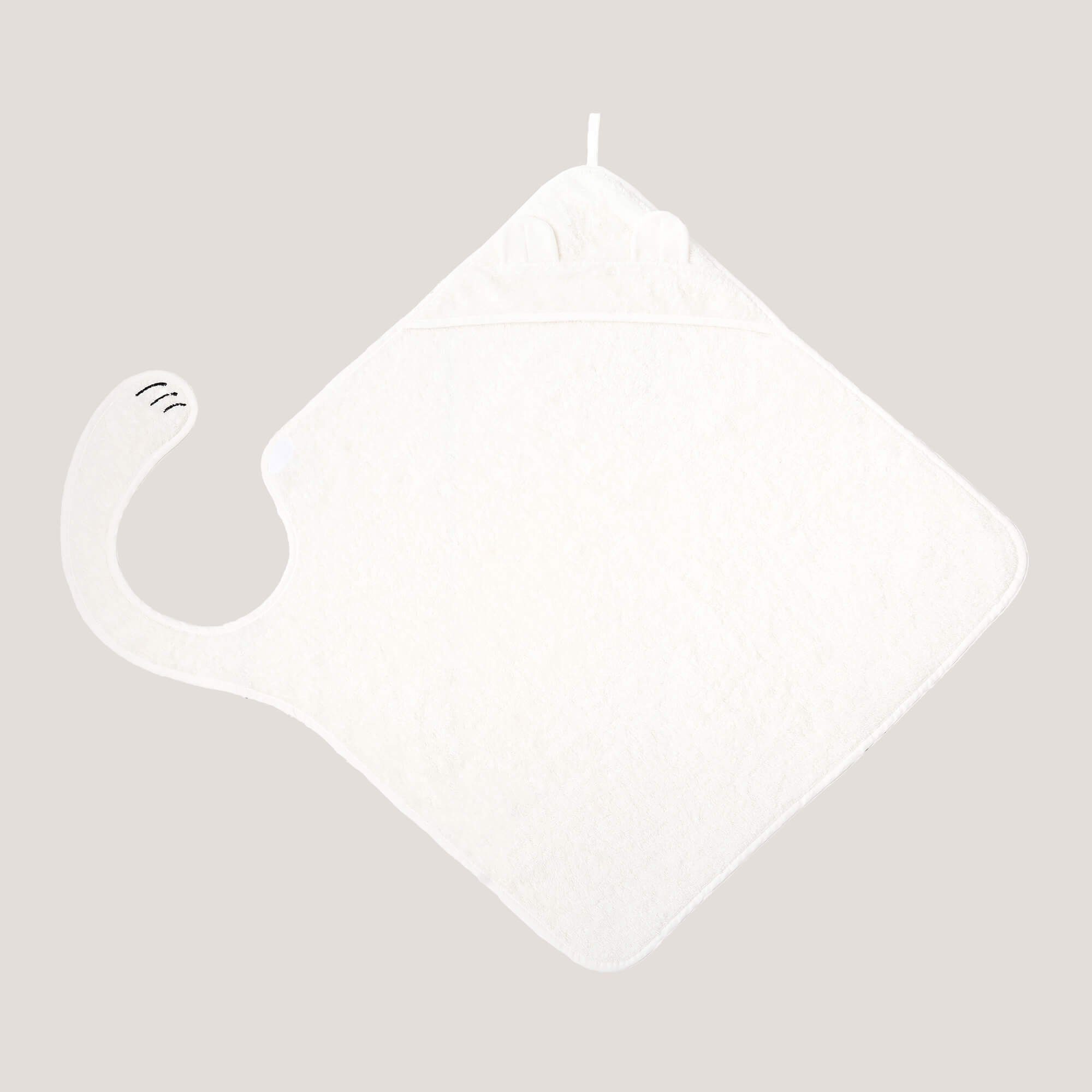LK Trend & Style Handtuch Baby Duschwaschhandschuh Kapuzenhandtuch + Badeset, Set Waschhandschuh (Spar-Set), + Weiß