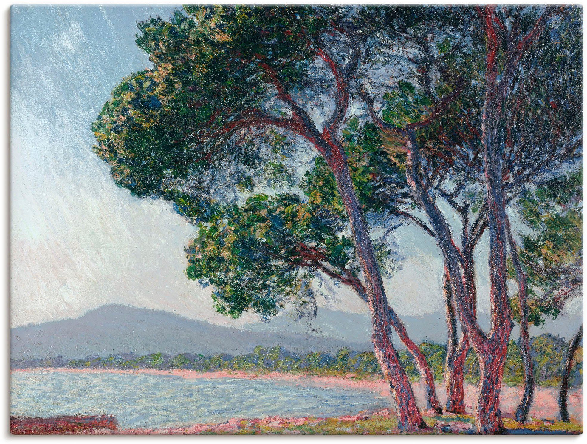 Artland Leinwandbild Der Strand bei Juan-les-pins. 1888, Gewässer (1 St), auf Holzrahmen gespannt