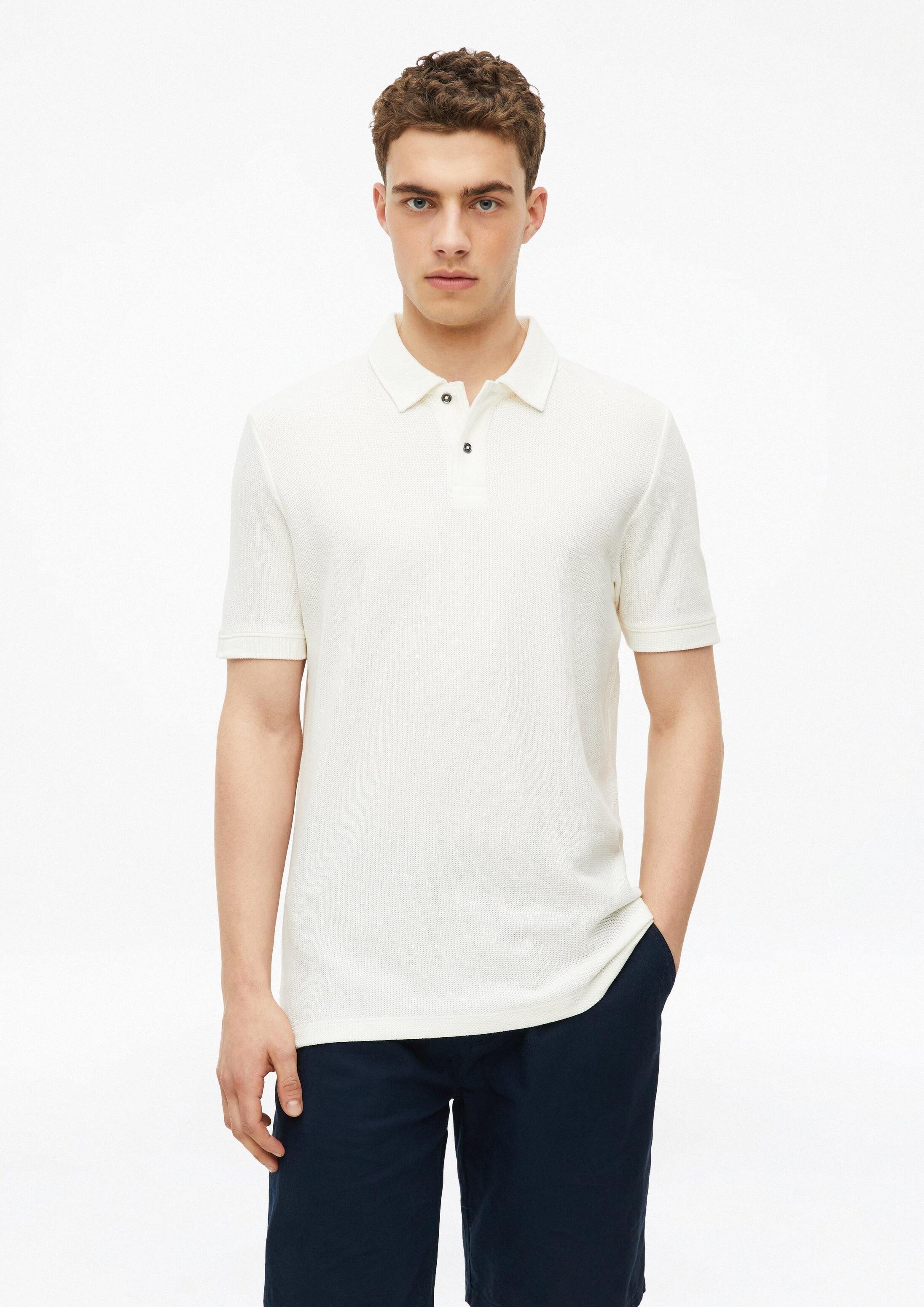 s.Oliver Kurzarmshirt Polo-Shirt Strukturiertes Poloshirt mit Seitenschlitzen