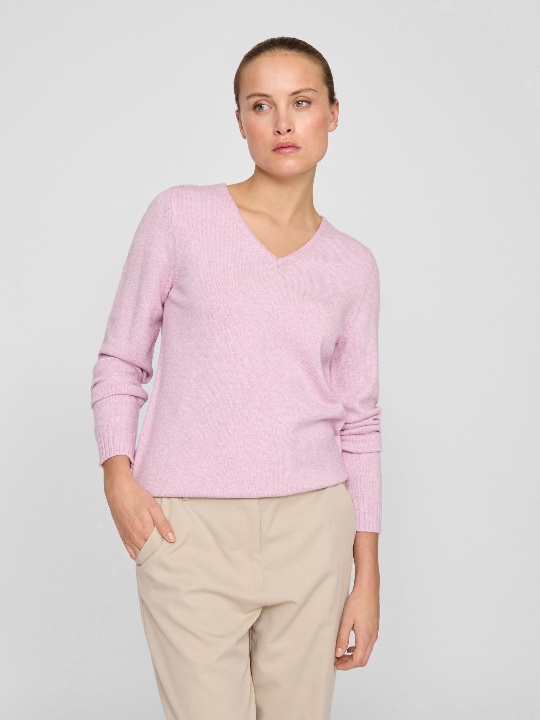Vila Strickpullover Dünner Strickpullover Basic Stretch günstig online kaufen