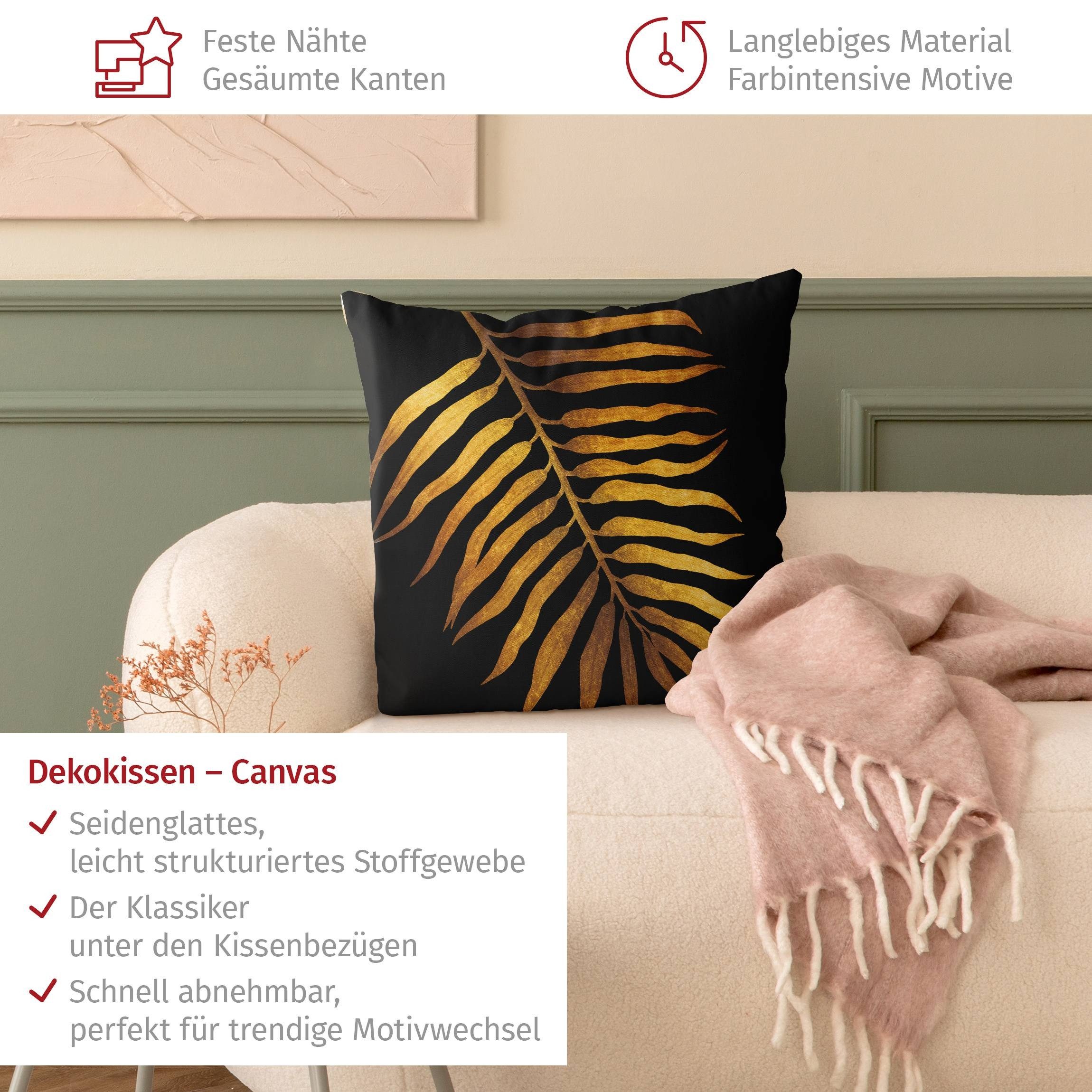 Bilderdepot24 Dekokissen drinnen Kissenhülle/ Sofakissen/ Zierkissen Kissenhülle gold mit Motiv, Bezug mit / ohne Füllung Zierkissen Outdoor Sofa Bett