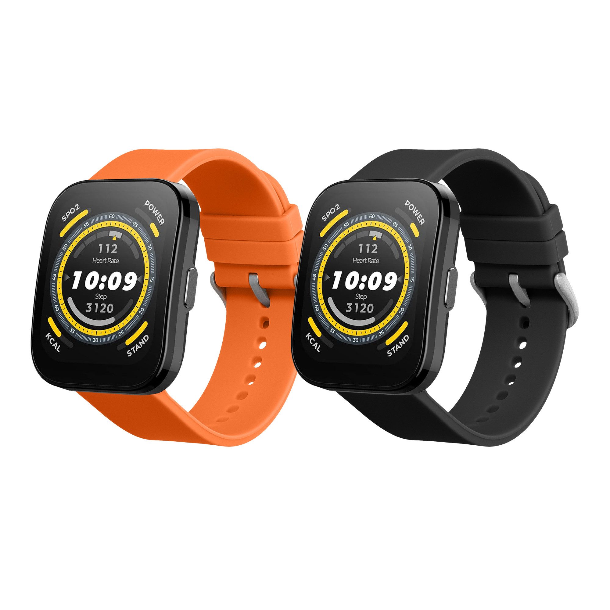 kwmobile 2x Uhrenarmband für Huami 22mm Amazfit Bip 6 / Bip 5 Unity / Bip 5 / Smartwatch, 2-tlg., Fitnesstracker Band Set aus TPU Silikon - Ersatzarmband Smartwatch