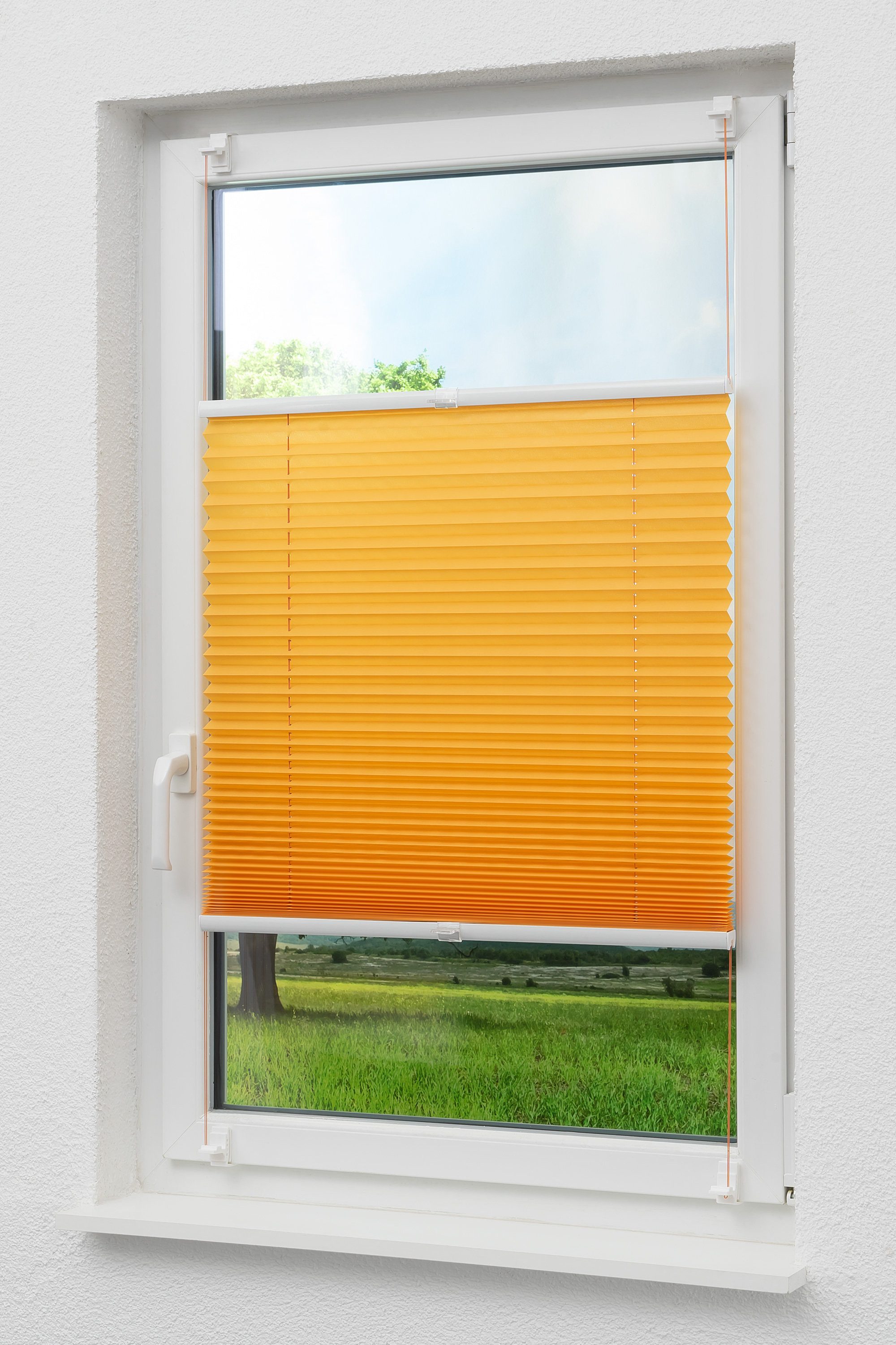LYSEL® Plissee Klemmen Orange, blickdicht, HxB günstig online kaufen