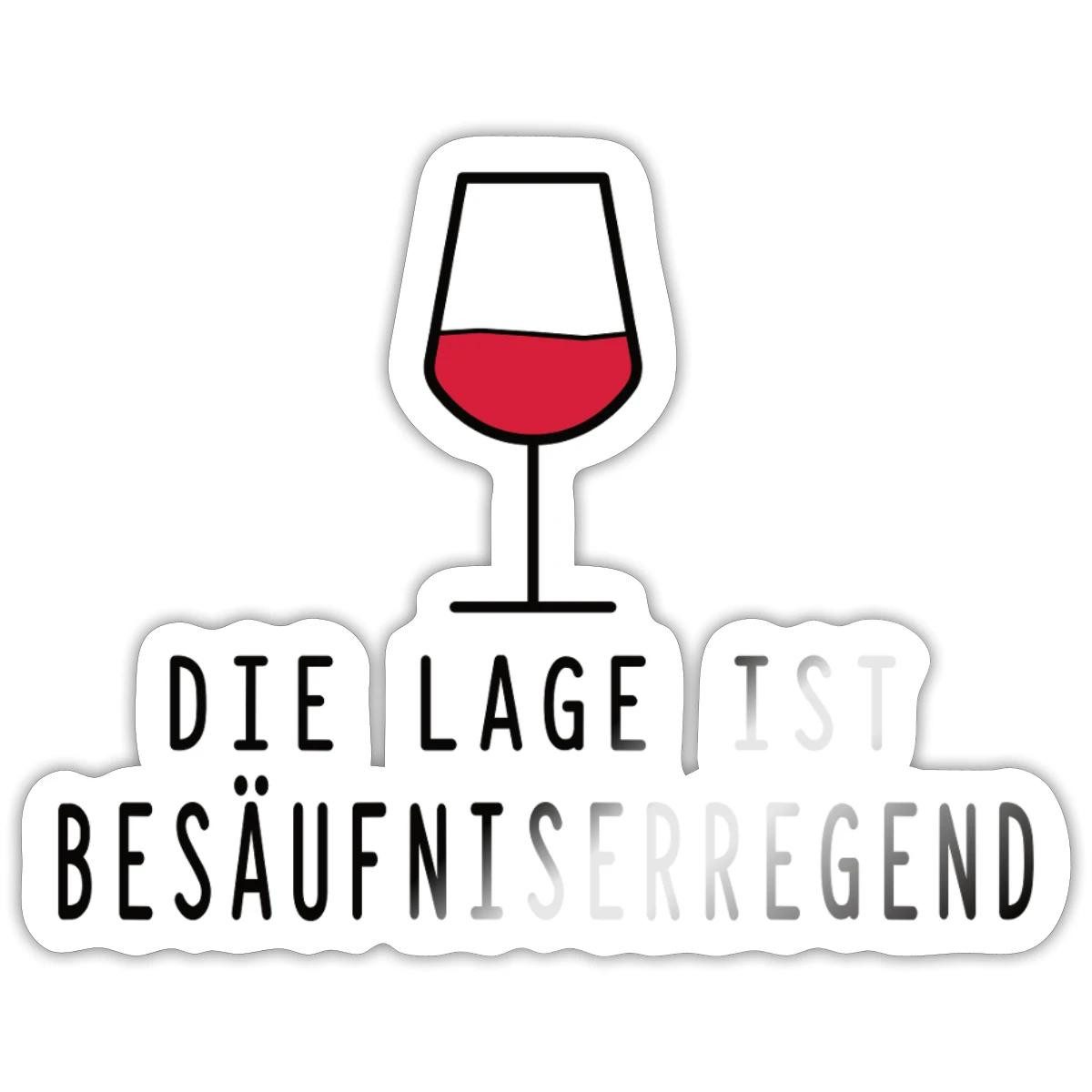 Aufkleber Die Lage Ist Besäufniserregend Lustige Sprüche Sticker Aufkleber