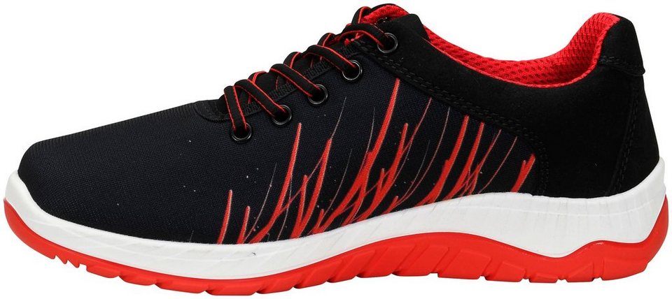 Elten LANA black-red Low ESD O1 Berufsschuh, Ganzflächige Einlegesohle  SPORTIVE ESD grey