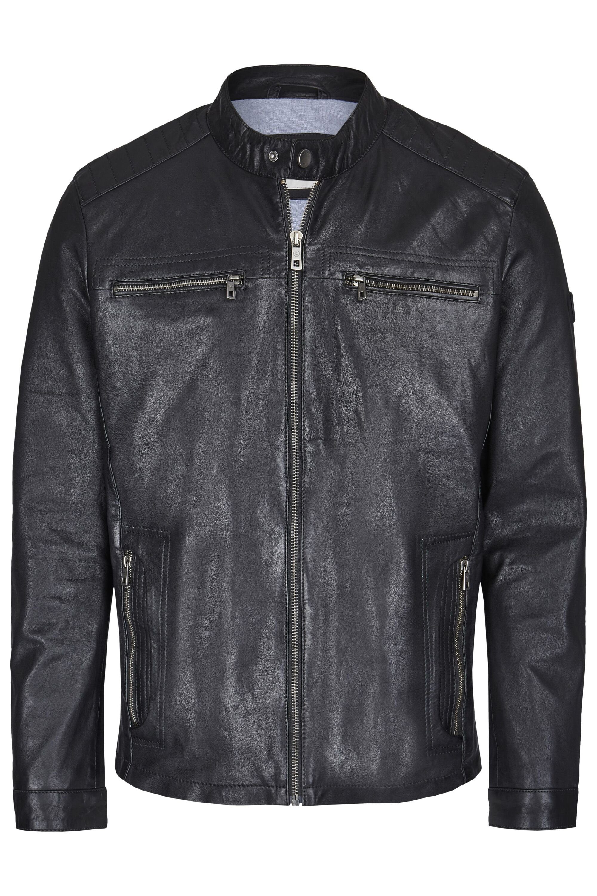 bugatti Lederjacke BUALBERTO (1-St) mit Druckknopfriegeln günstig online kaufen