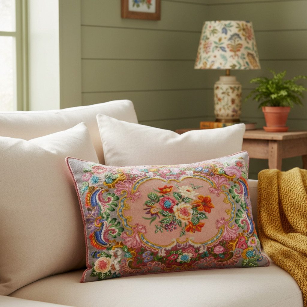 BOLTZE Dekokissen Kissen Florentine Rosalia Rechteck Baumwolle