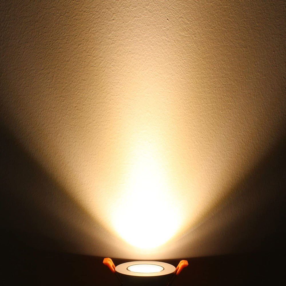 Lampe, Energieeinsparung Stück Rosnek Einbauleuchte LED LED Einbauspots 5WWarmesWeiß, Einfache 4 Strahler Bad Superhell,5W/10W/15W, Installation,