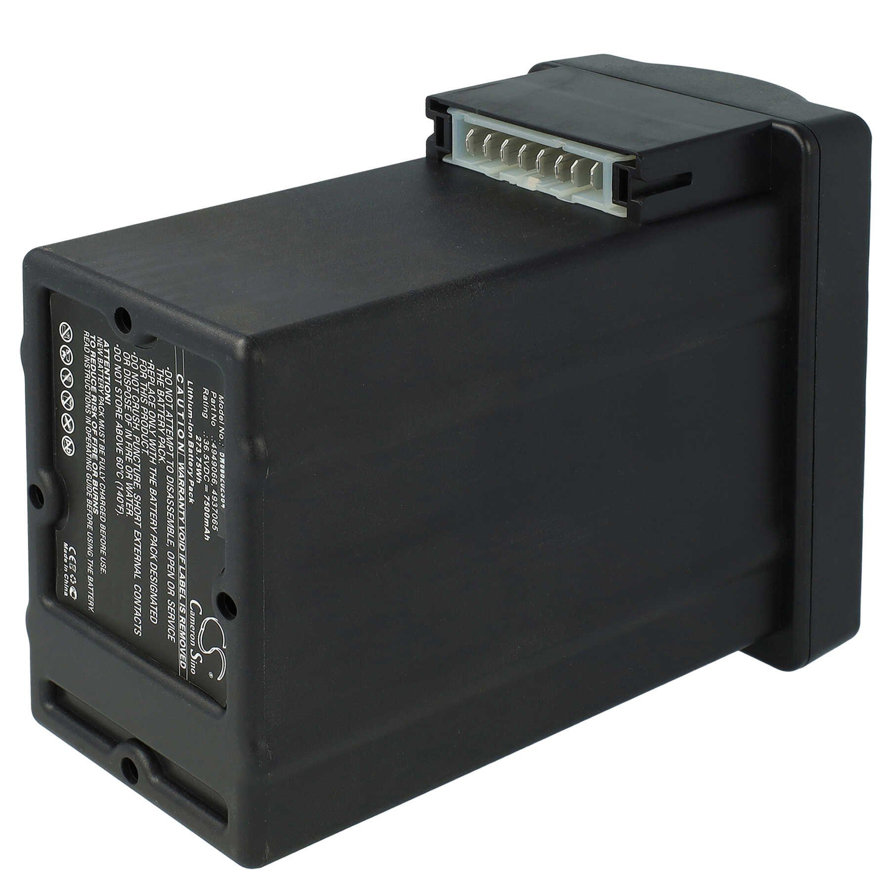 passend für Wolf Garten Hybrid Power 37, 40 Rasenmäher (7500 mAh, 36,5 Akku