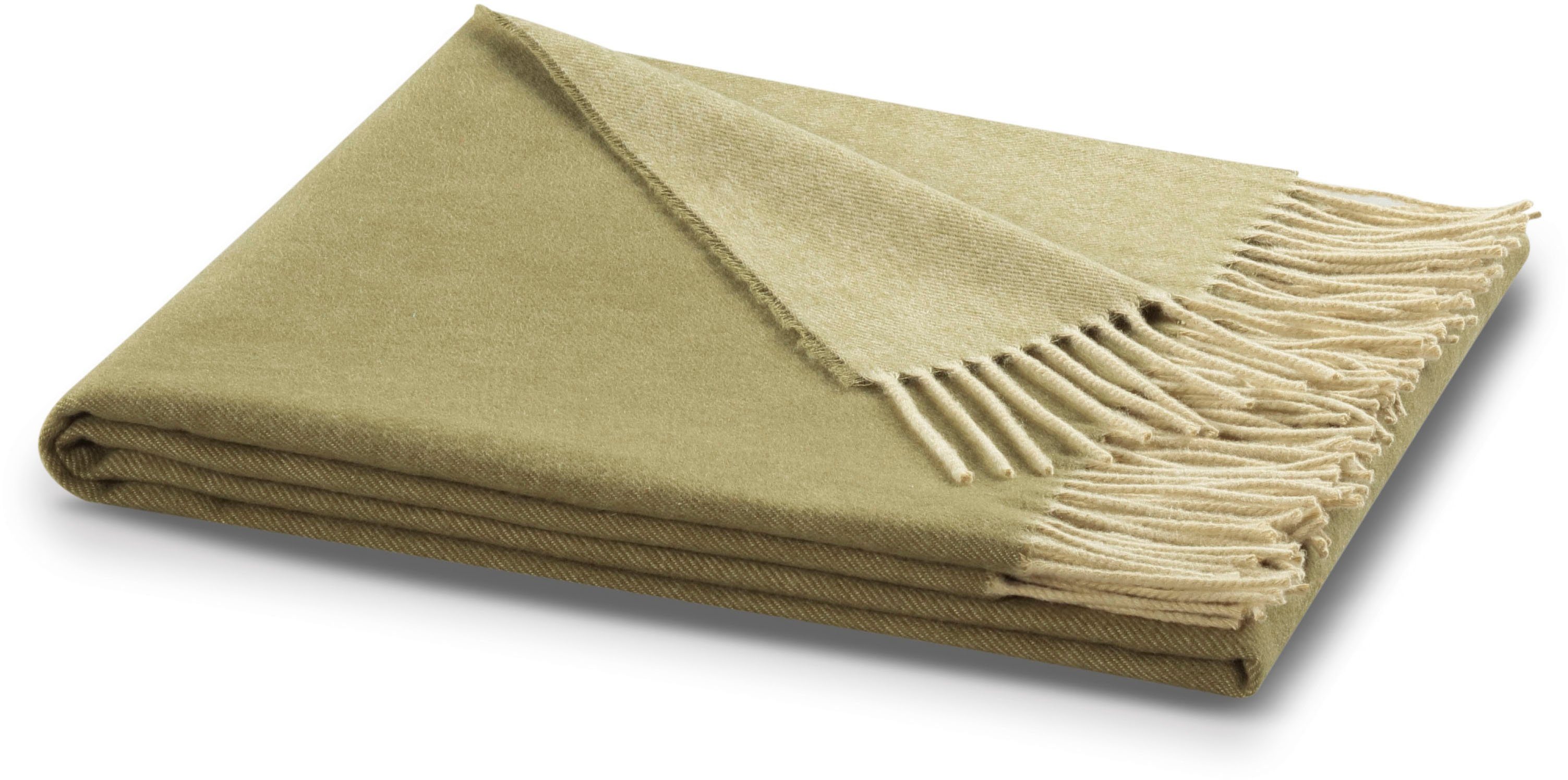 Plaid Conny, Biederlack, hochwertige Fransen, Kuscheldecke. Reduzierter Preis € 44,00. Unverbindliche Preisempfehlung € 49,90