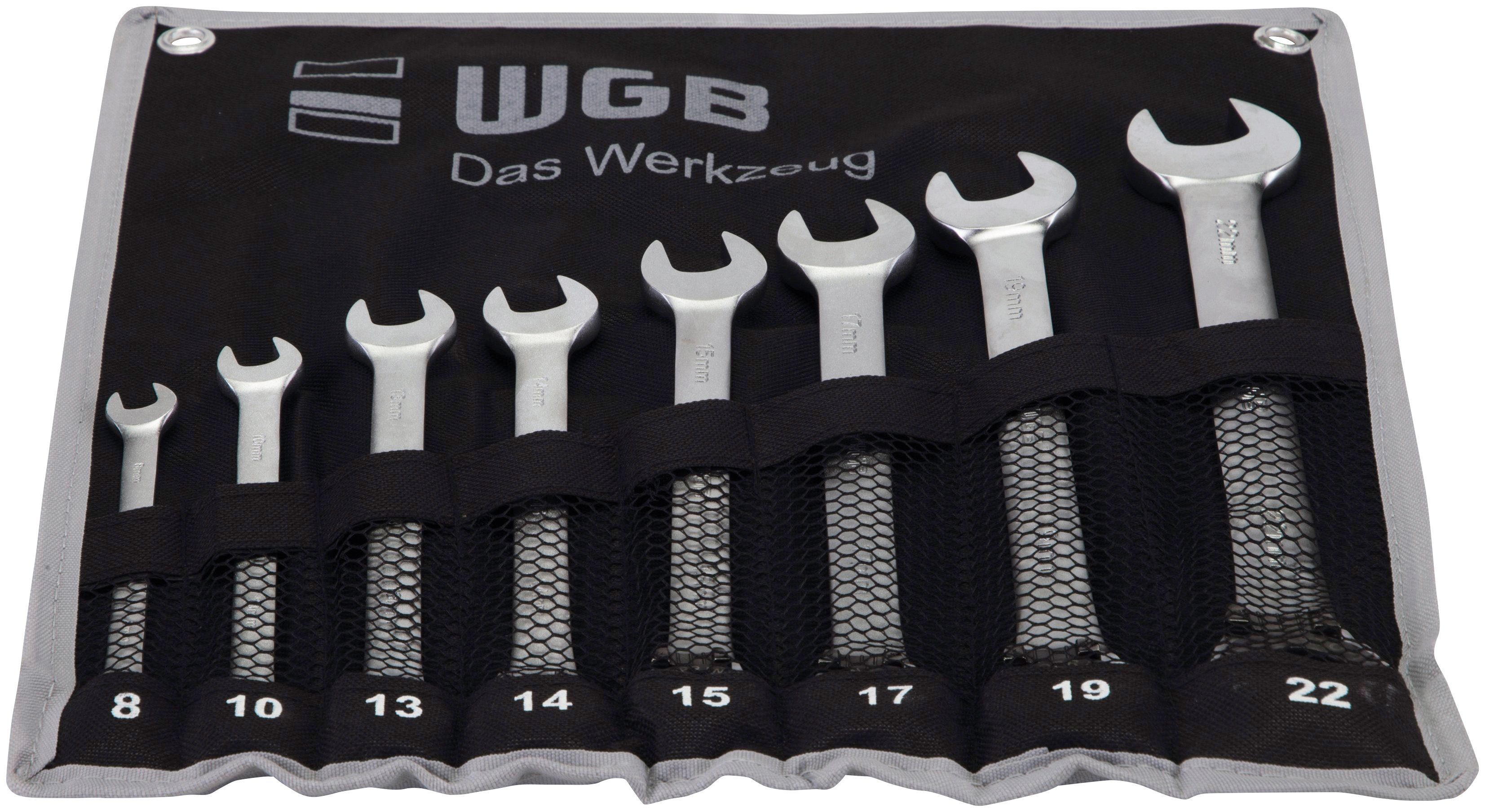 WGB Das Werkzeug Maulschlüssel 235 RT Ringmaulschlüssel (Set, 8 St), mit  Ratsche, Stahl