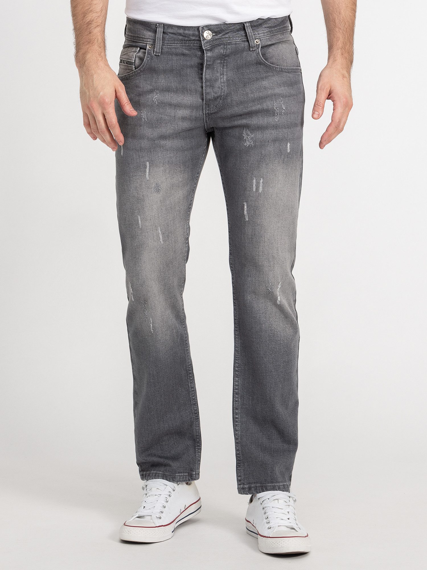 Rock Creek Straight-Jeans Jeans Herren Jeans Stonewashed Dunkelgrau RC-2439