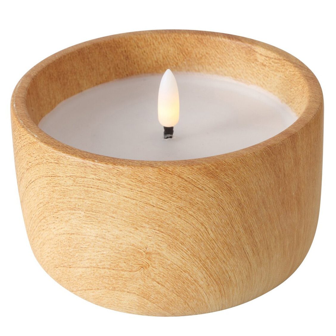 BOLTZE GRUPPE GmbH Formkerze Wachskerze LED, YUNA, 8 cm (Dekokerze, Dekokerze)