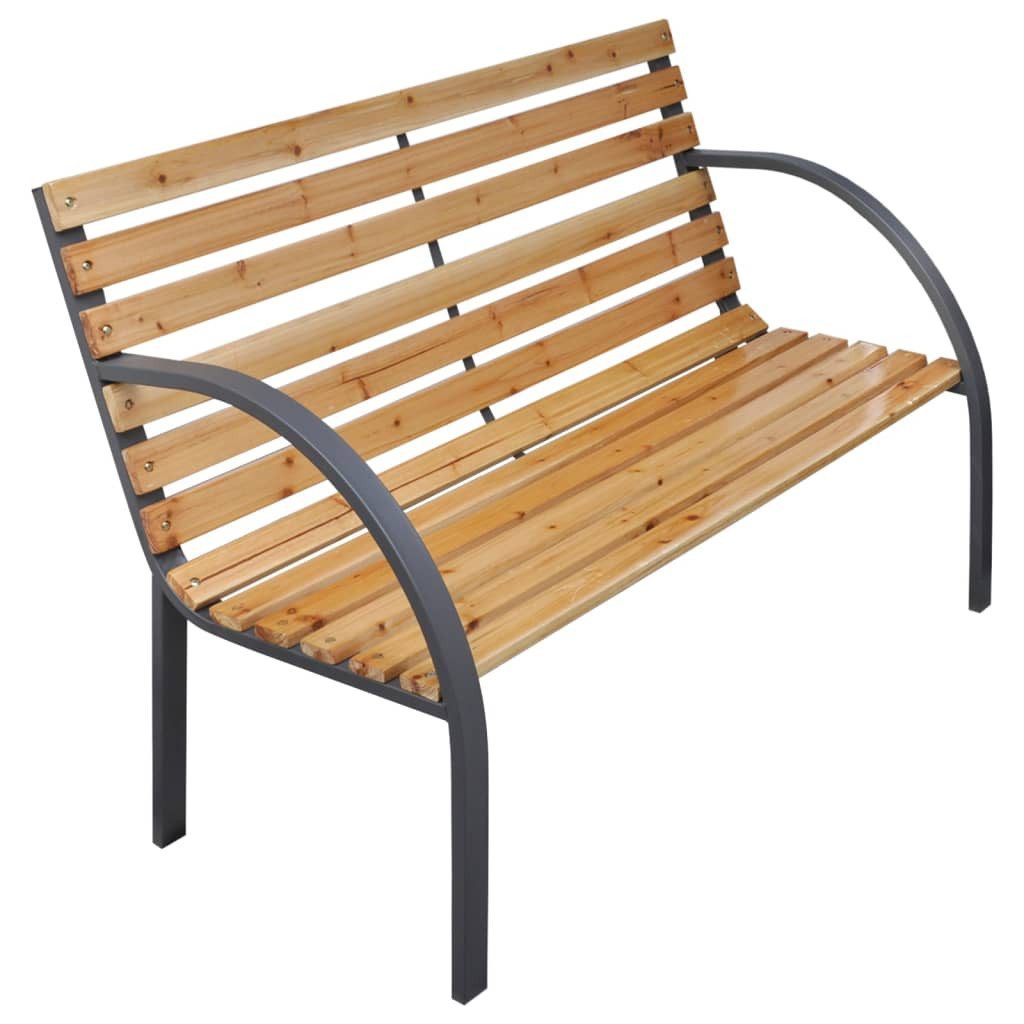 vidaXL Gartenbank Gartenbank 112 cm Massivholz Tanne (1-St)