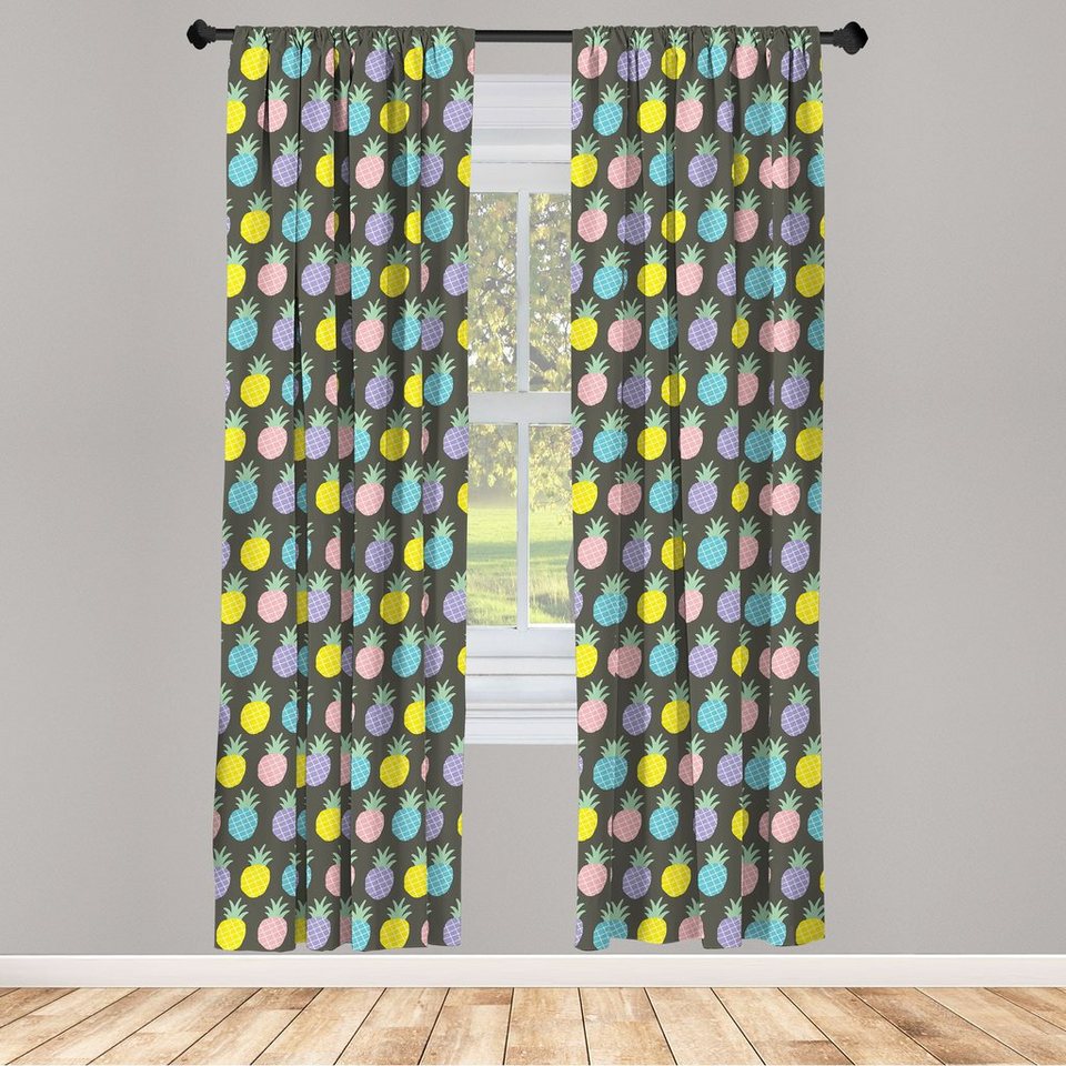 gardine vorhang für wohnzimmer schlafzimmer dekor, abakuhaus, microfaser,  skandinavisch bunte ananas