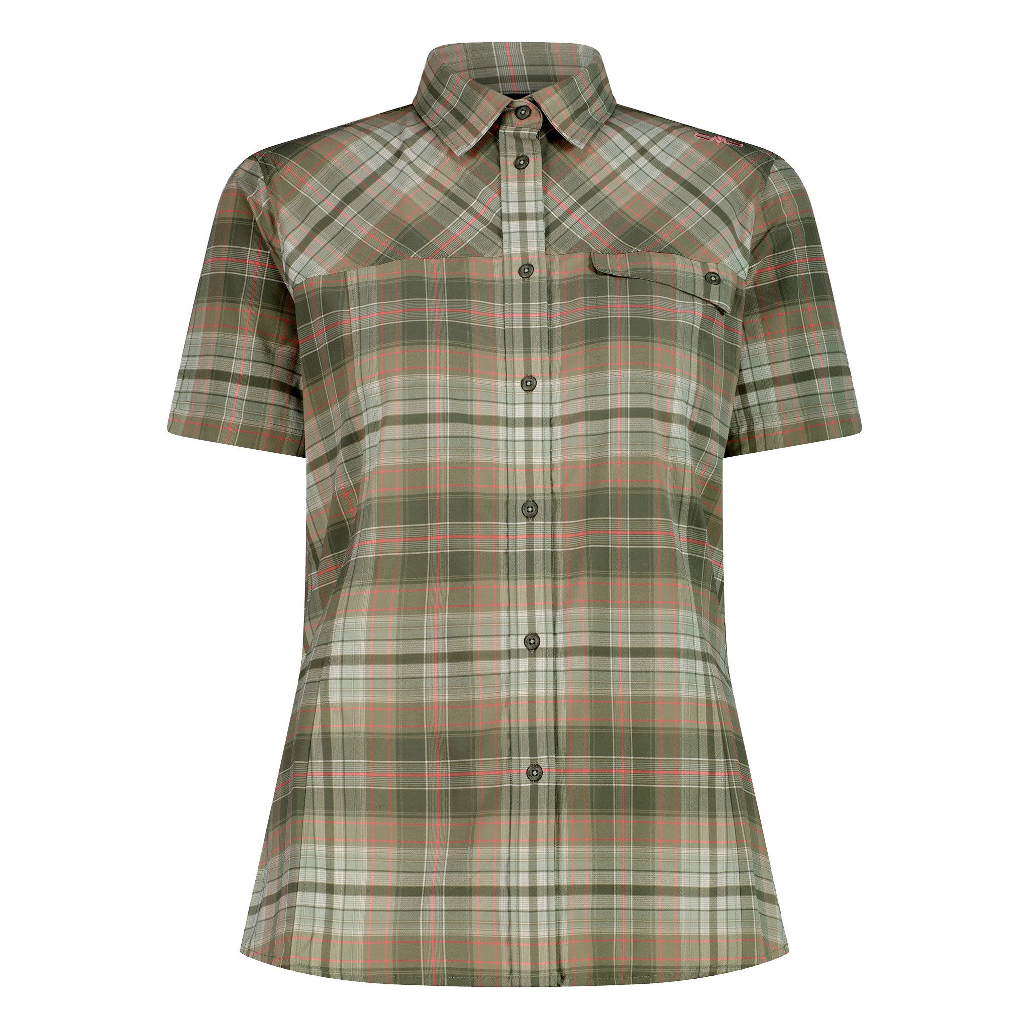 CMP Outdoorbluse Tech Shirt Button-Up mit Markendetails