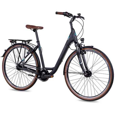 Airtracks Cityrad Damen LS City Fahrrad 28 Zoll Cityrad CI.2820W, 7 Gang Shimano NEXUS Schaltwerk, Nabenschaltung, Schwarz Matt - Rahmenhöhen 45 cm 50 cm » Modeljahr 2024 «