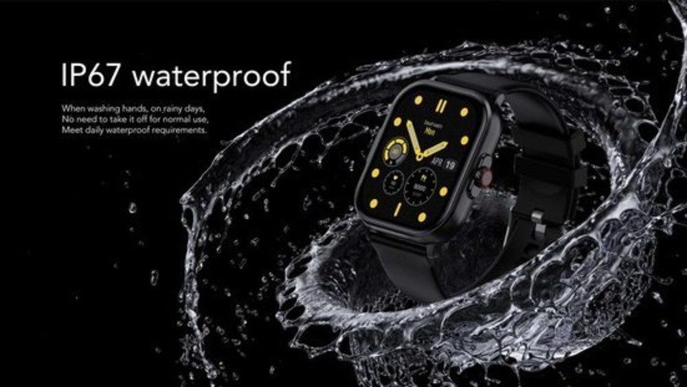 Zevelora Damen's und Herren's IP67 Wasserdicht Fitness-Tracker Smartwatch (2,01 Zoll, Androiddd/iOS), mit Herzfrequenzsensor, SpO2, Schrittzähler 15 Sportmodi und GPS