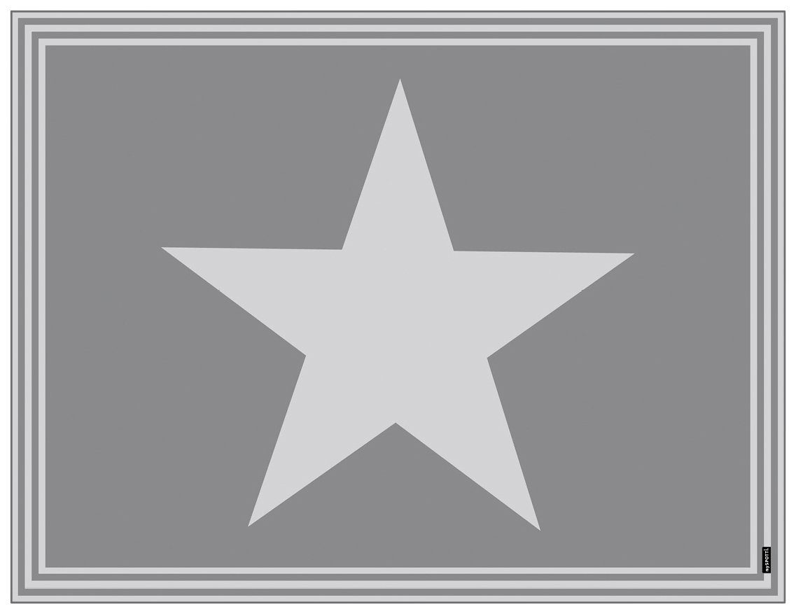 Vinylteppich Buddy Stella Grey, MySpotti, rechteckig, Höhe: 0,5 mm, statisch haftend | Kurzflor-Teppiche