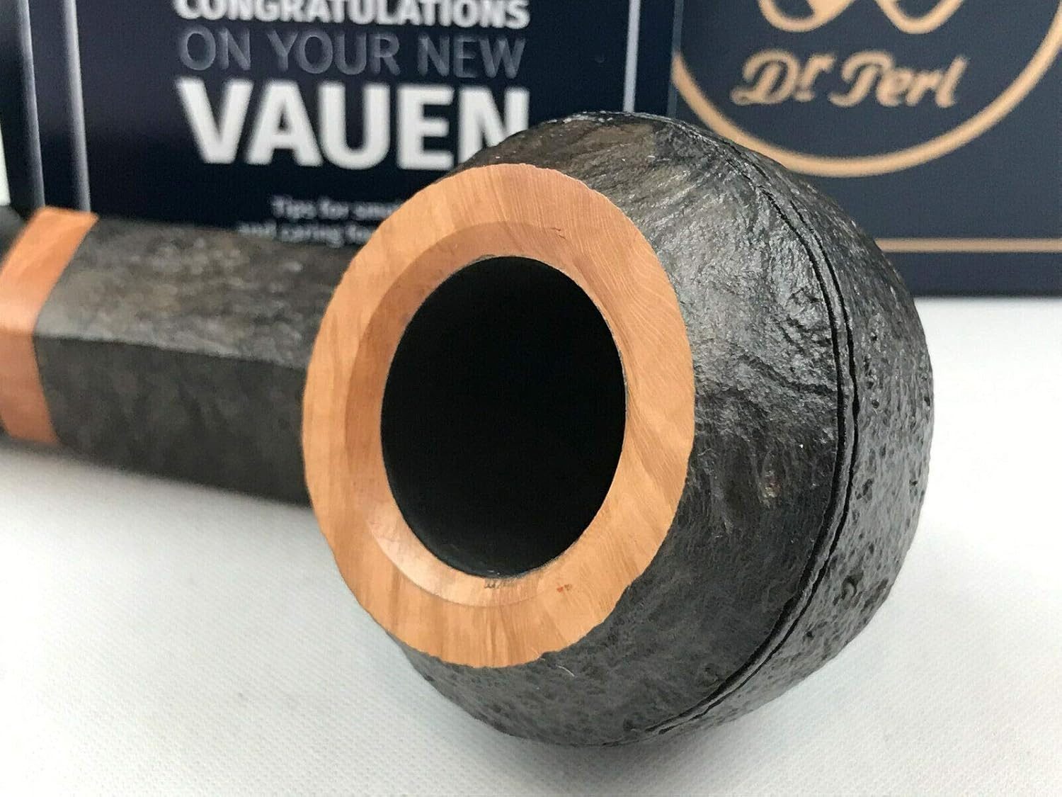 VAUEN Handpfeife Mokka Pfeife 5268 sandgestrahlt - made in Germany - 9mm Filter, aus Bruyèreholz