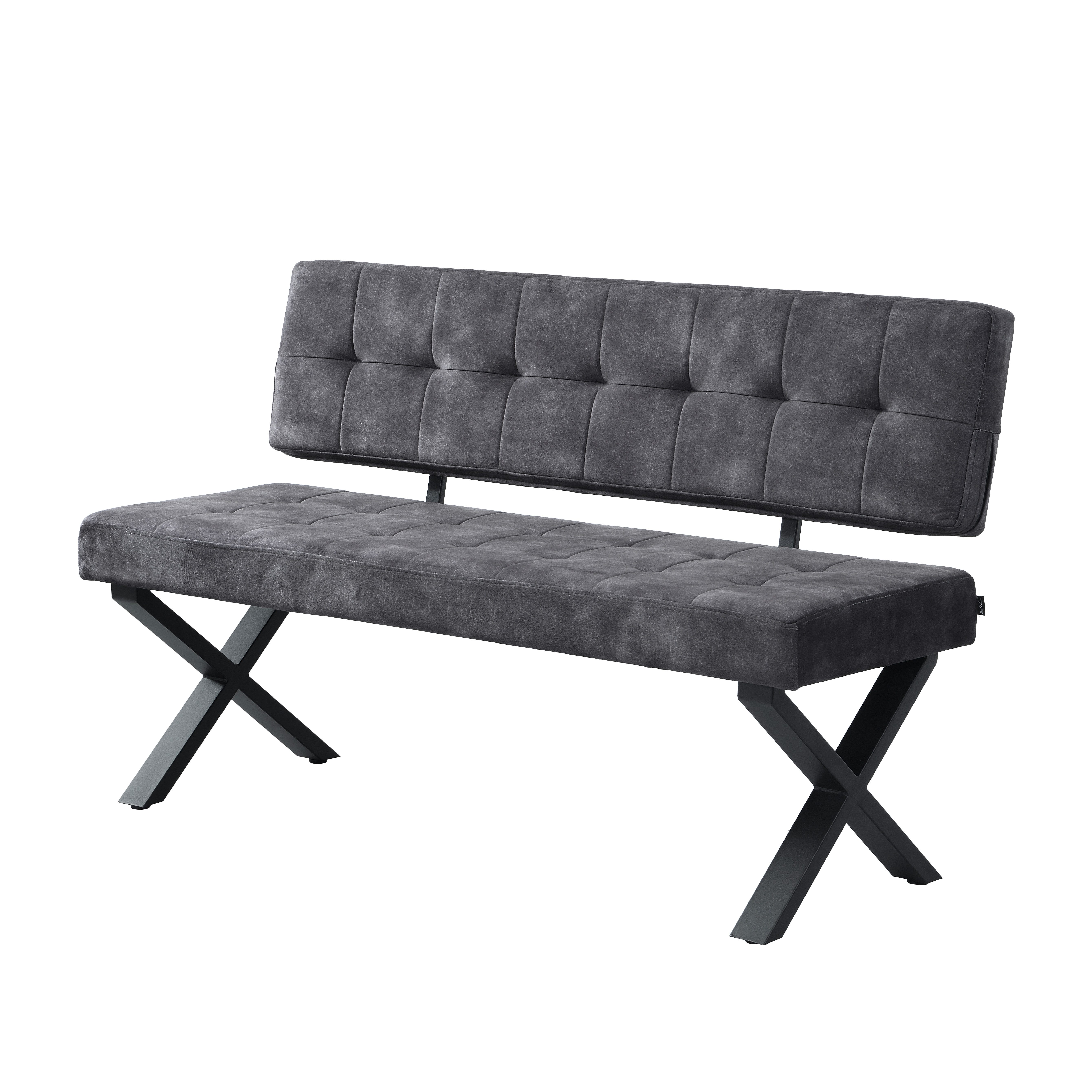 B&D home Essbank KAREN (1-St), gepolstert, Metallgestell, mit oder ohne Rückenlehne, in 120/140/160cm