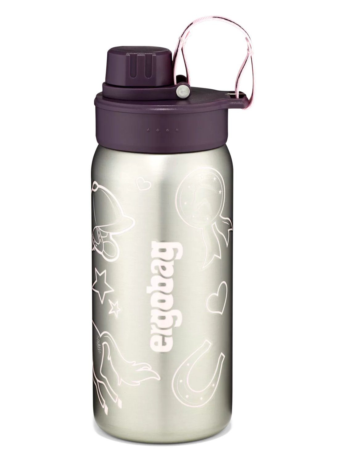 ergobag Trinkflasche Edelstahl Trinkflasche, auslaufsicher und kohlensäuregeeignet