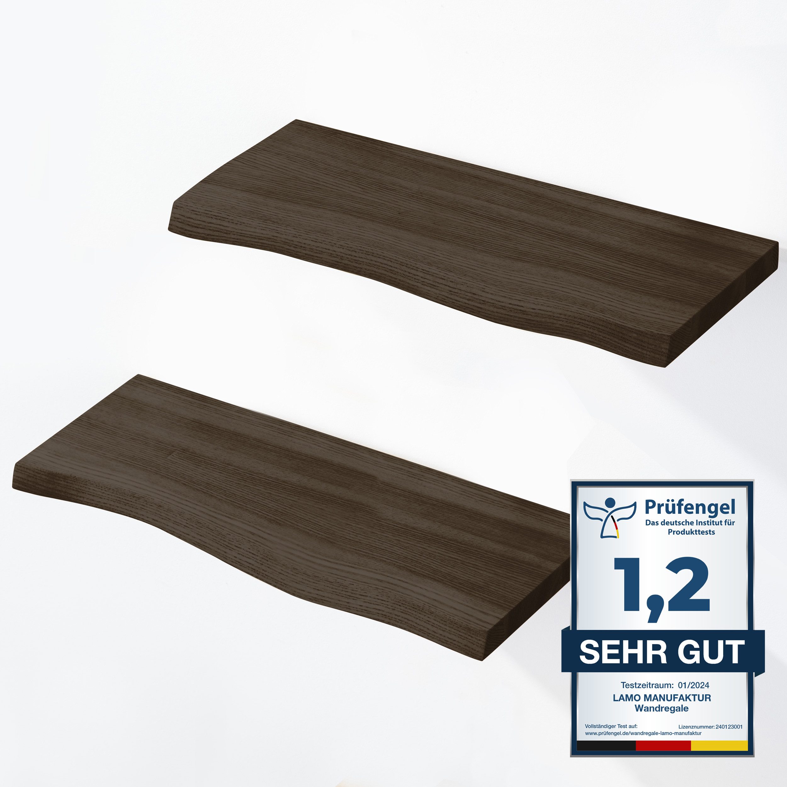 LAMO Manufaktur Wandregal LAMO Manufaktur 2 Stück Wandregal aus Holz 2x 42c günstig online kaufen