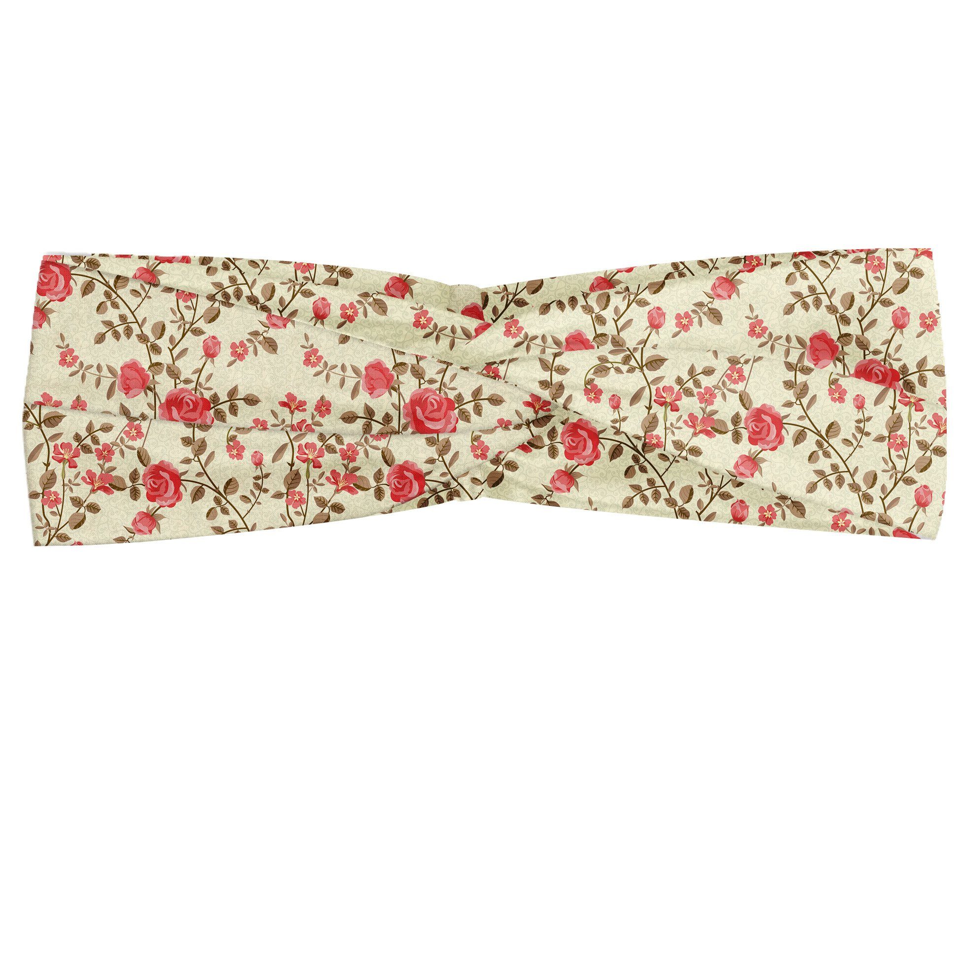 Abakuhaus Stirnband Elastisch und Angenehme alltags accessories Rose Rustic Floral Classical