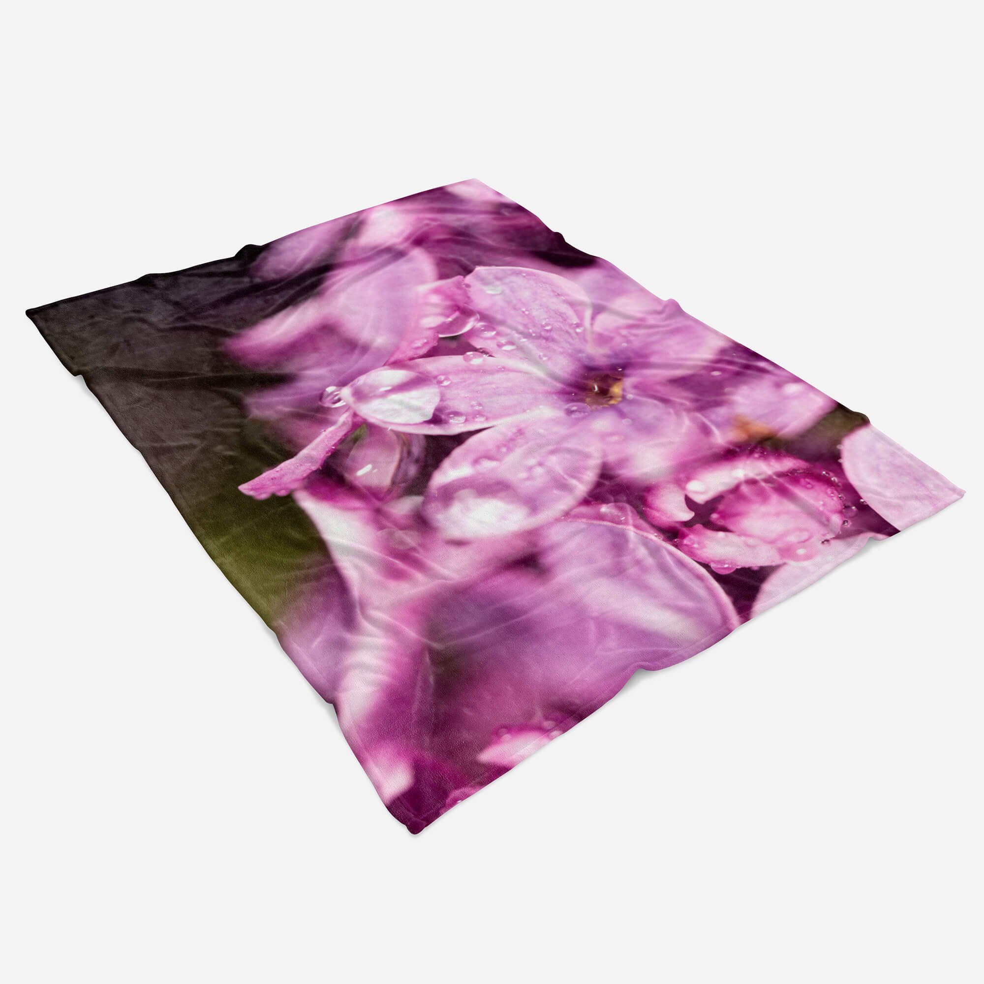 Saunatuch Handtuch Art Baumwolle-Polyester-Mix Blüten mit Kuscheldecke Handtuch Sinus Handtücher Blumen Rege, Fotomotiv (1-St), Strandhandtuch