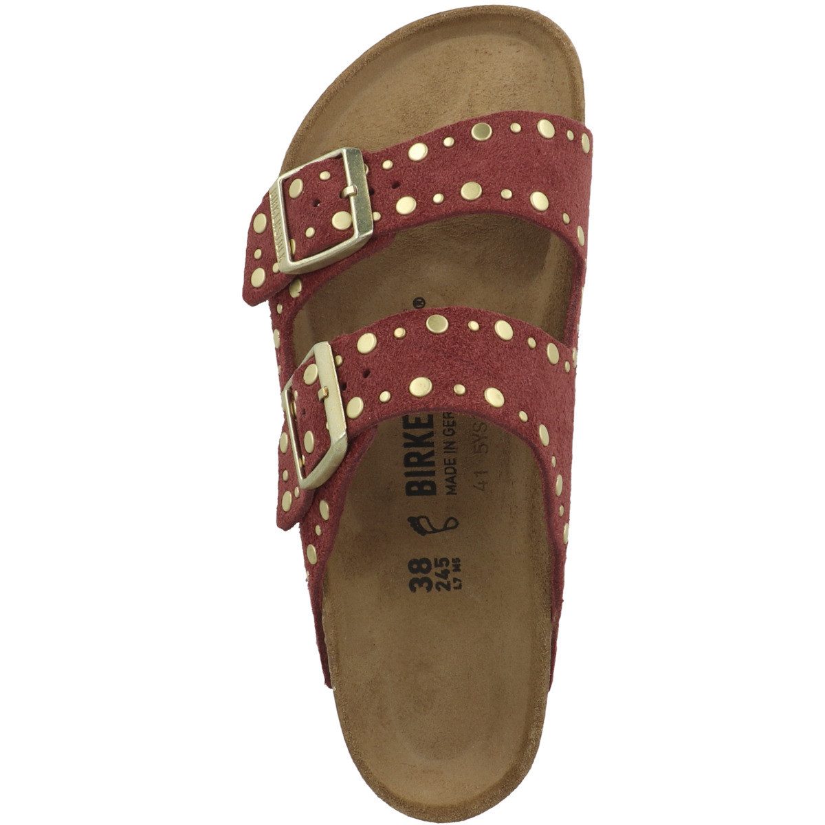 Birkenstock Arizona Rivet Veloursleder normal Damen Sandale Sandaletten, So günstig online kaufen