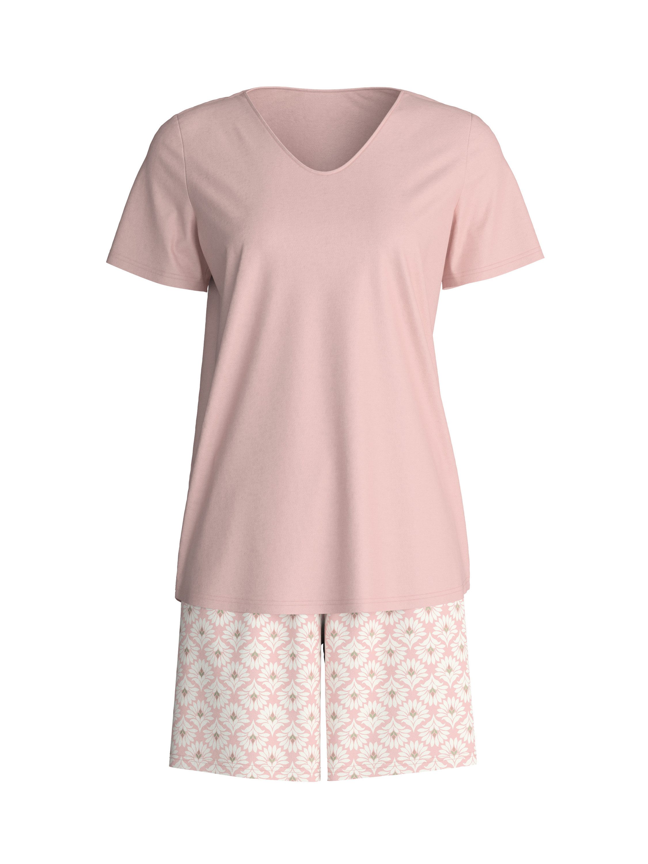 CALIDA Shorty Blooming Nights Damen (2 tlg) 100% Baumwolle, weich, atmungsaktiv, für warme Nächte
