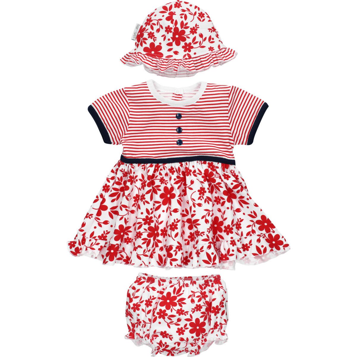 Baby Sweets Body Floral Lieblingsstücke Mädchen (3-tlg) Geschenkset, Erstausstattungsset, Babyerstausstattung, Baby Outfit