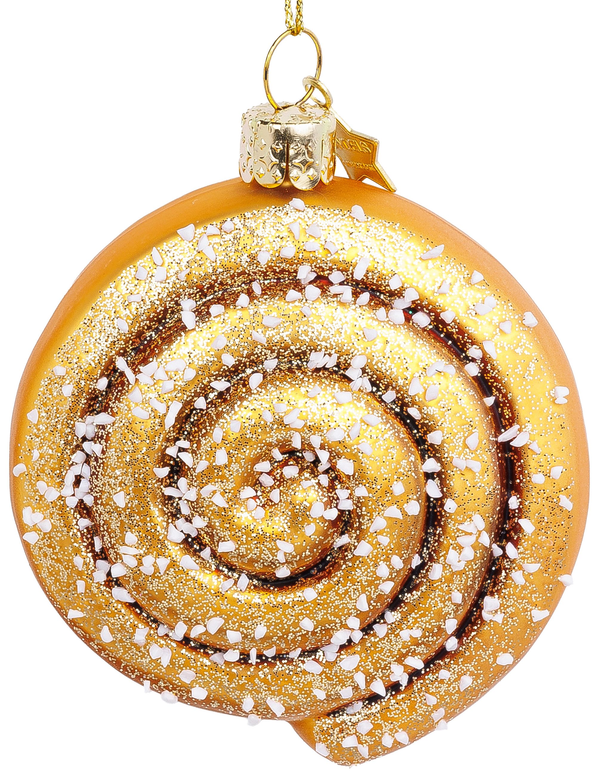 Christbaumschmuck BS675 Zimtschnecke Glas Figur Weihnachtsbaum Anhänger
