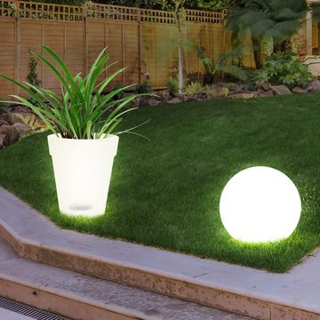 etc-shop Gartenleuchte, LED-Leuchtmittel fest verbaut, Neutralweiß, 2er Set LED Solar Steck Lampe Garten Terrassen Außen Deko Blumen
