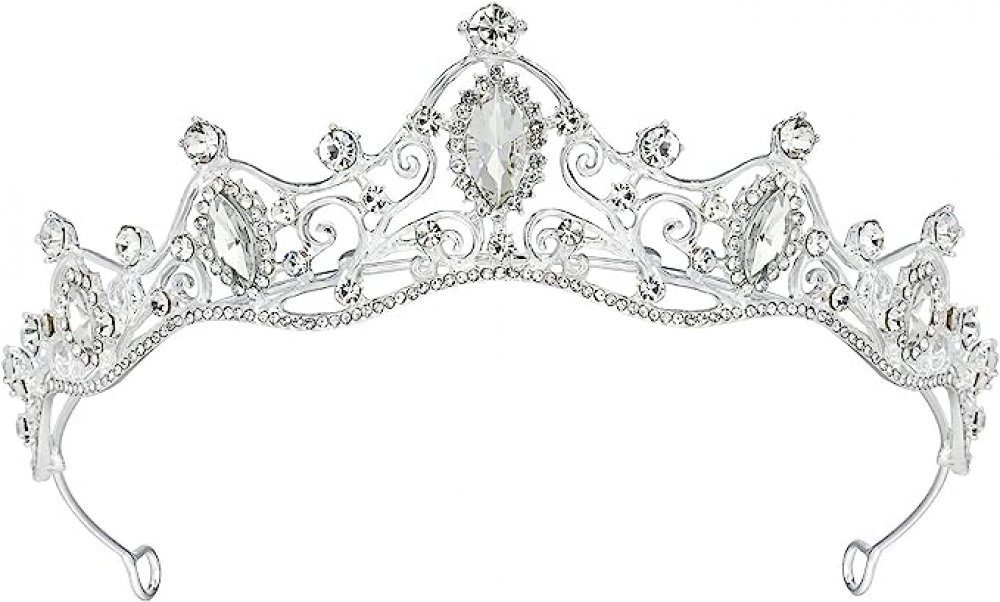 WaKuKa Diadem Kristall-Tiara-Krone, Hochzeits-Tiara, Geburtstagsparty (1-tlg)