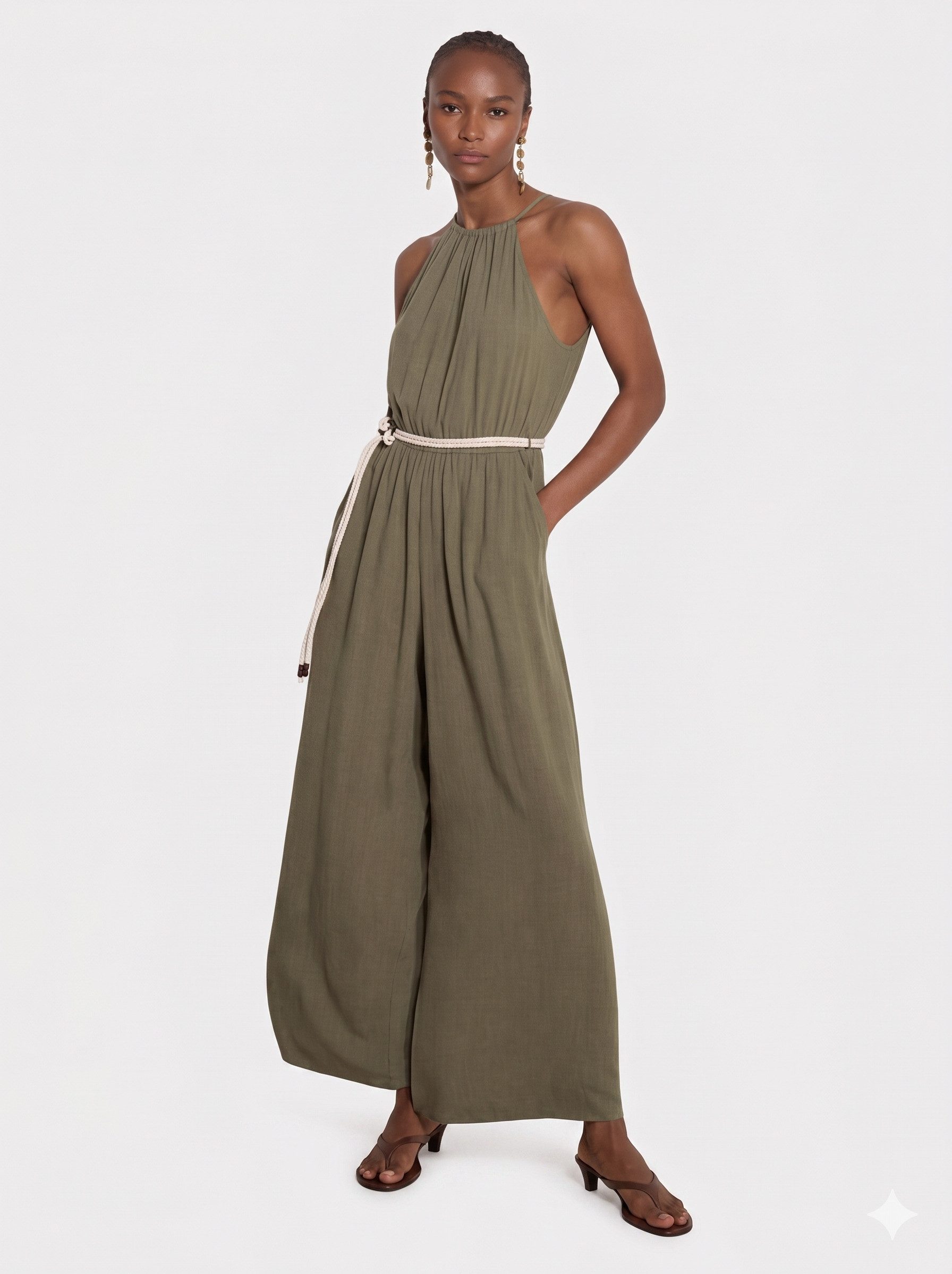 Apricot Jumpsuit Jumpsuit mit weitem Bein