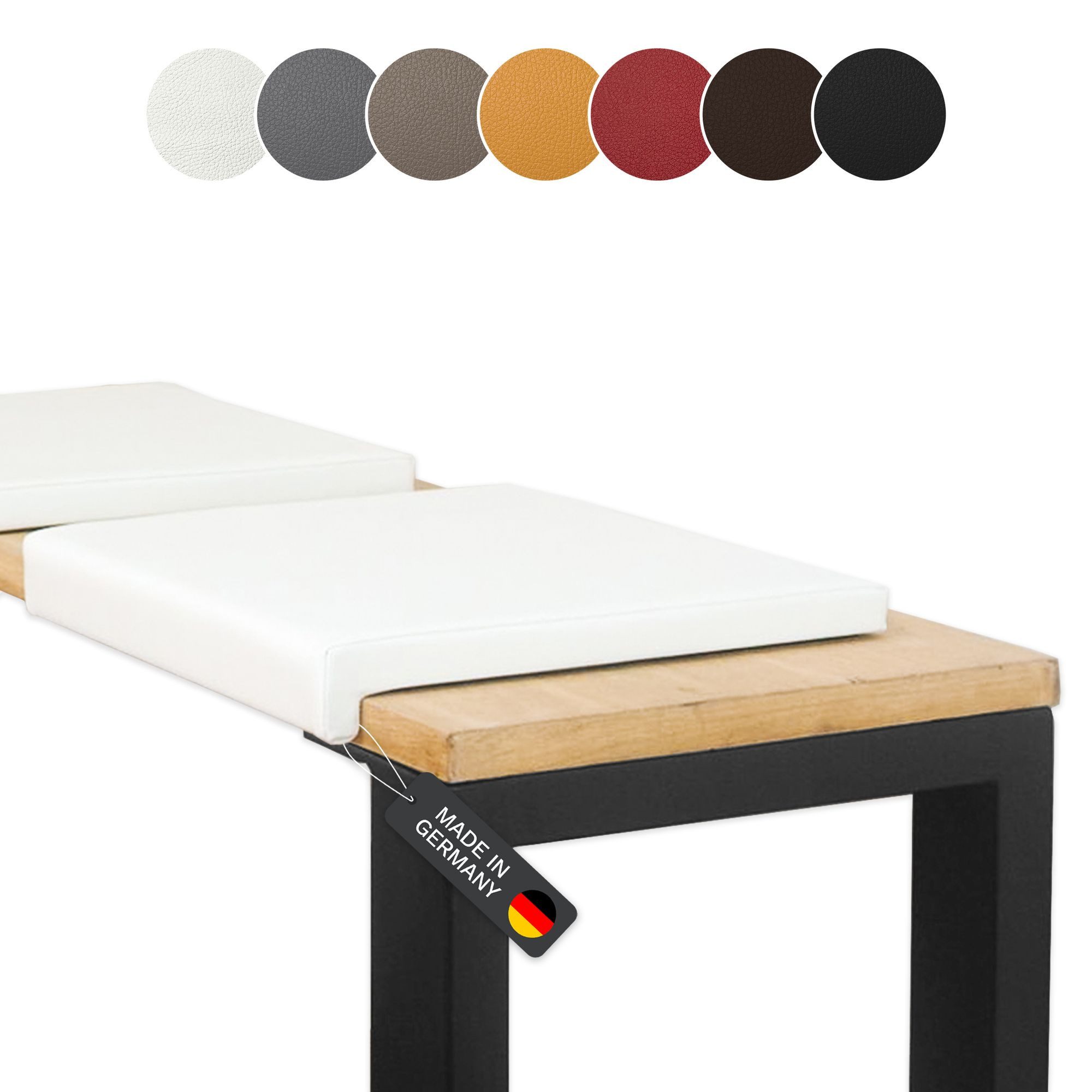 Lycce Bankauflage Klemmkissen, Sitzkissen 1 Leiste, 35cm Klemmtiefe, weich gepolstert, (1 St), verrutscht nicht, hochwertiger Kunstlederbezug, verschiedene Farben