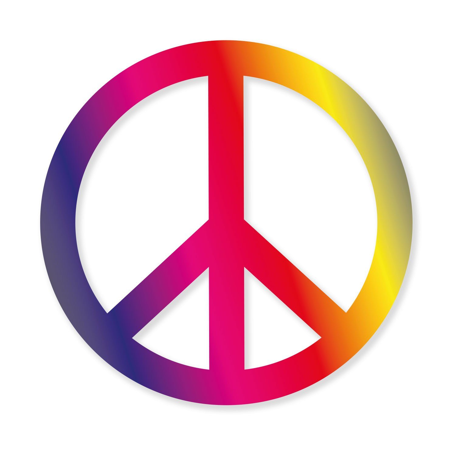 younikat Aufkleber Peace Zeichen in verschiedenen Farben und Größen