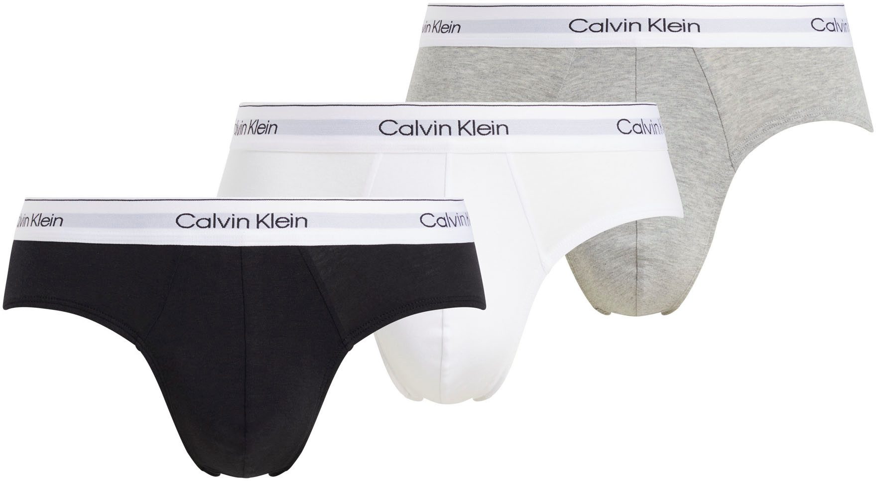 Calvin Klein Underwear Hipster HIP BRIEF 3PK (Packung, 3-St) mit Logo-Elast günstig online kaufen