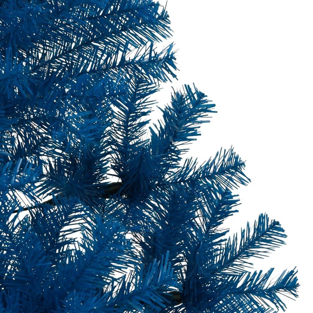 Künstlicher PVC mit Halb-Weihnachtsbaum Künstlicher vidaXL Blau cm 120 Weihnachtsbaum Ständer