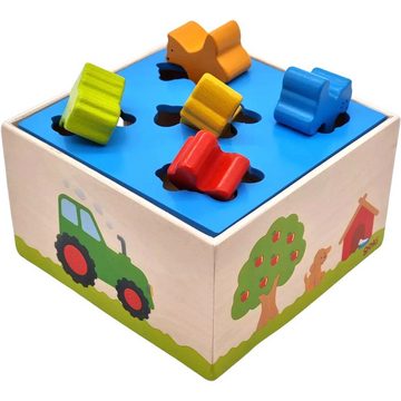 goki Lernspielzeug fesselnde Sortierbox, Sort Box Bauernhoftiere von goki