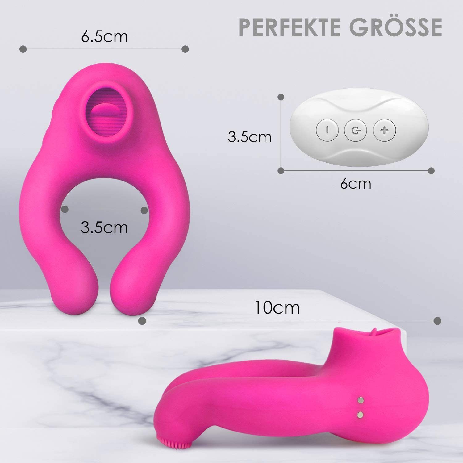 Leckenmodi 3 hellRosa 3-in-1 Vibrationsmodi mit Motore und und 7 Sexspielzeug autolock Zunge Paar-Vibrator Fernbedienen Paare für mit Männer,