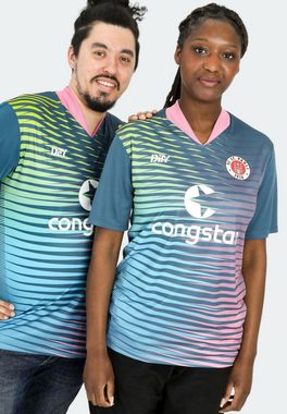 St. Pauli Fußballtrikot Drei Gerade Shirt mit Druck