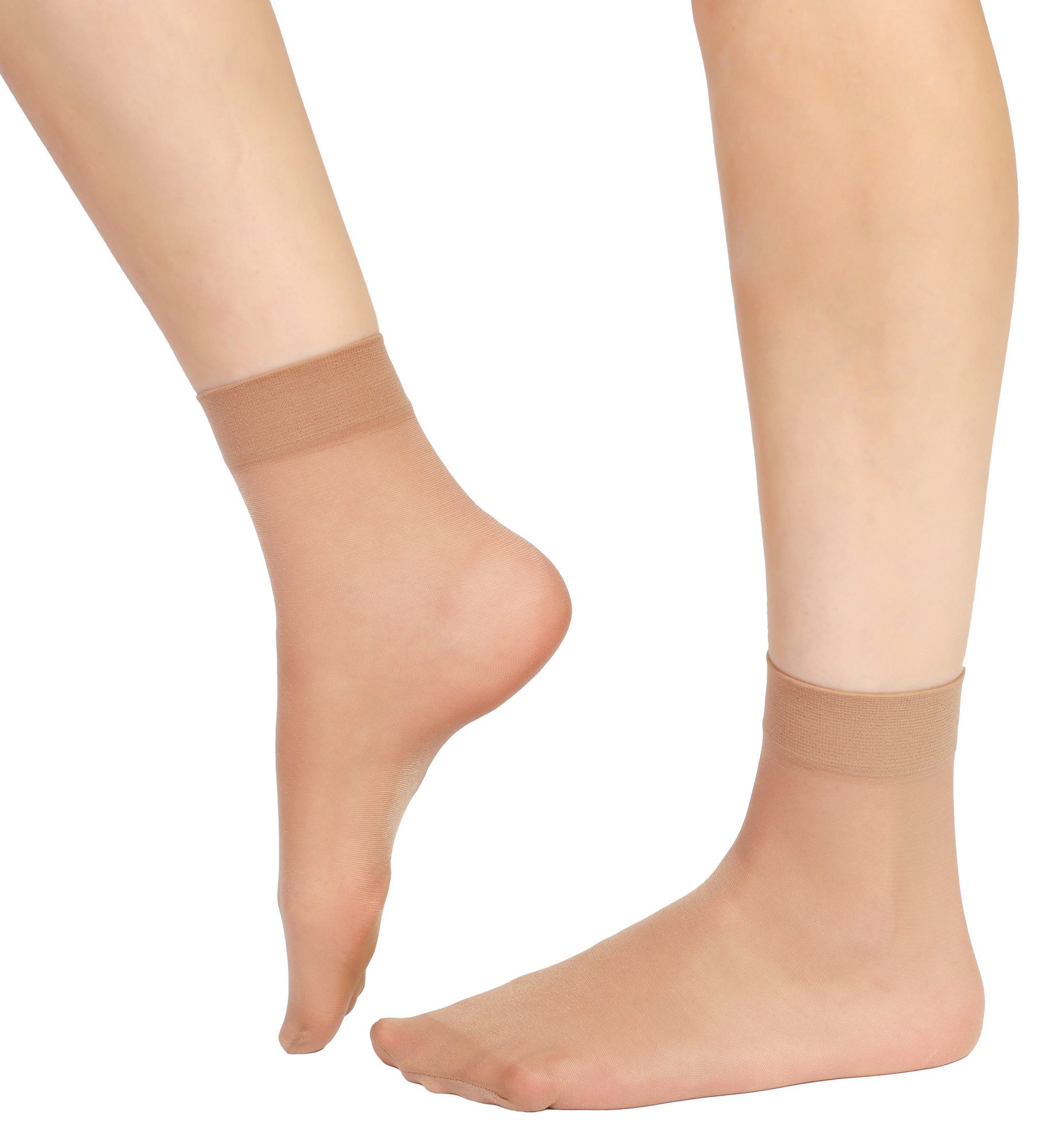 GIULIA Feinkniestrümpfe Damen Socken Sockchen Feinsöckchen 15, 20, 40 Den mit Komfortbund (2-Paar)