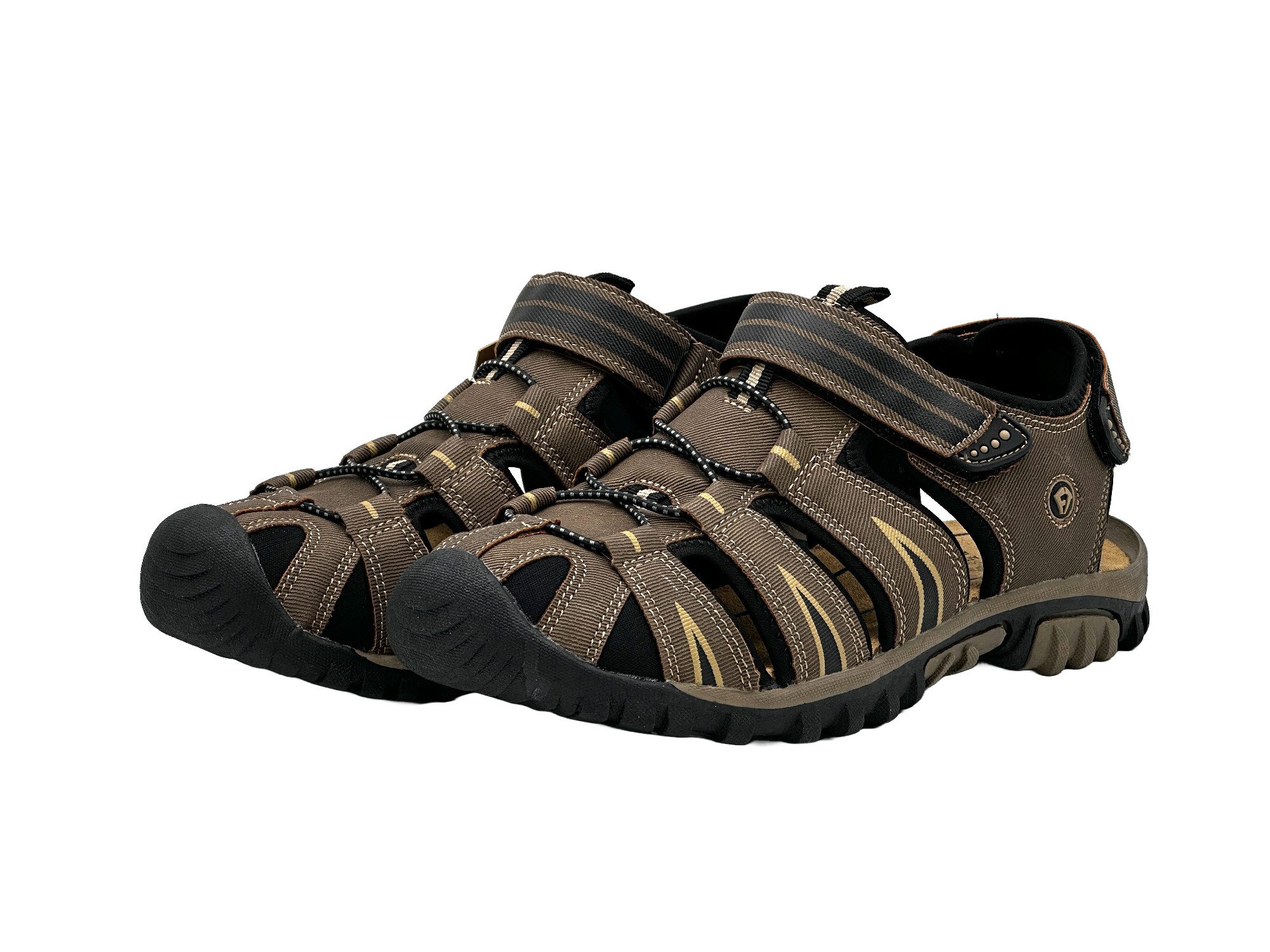 Nowaland Trekkingsandalen mit Zehenschutz und Klettverschluss Trekkingsandale Funktionale Trekkingsandalen mit geschlossener Front und gutem Grip