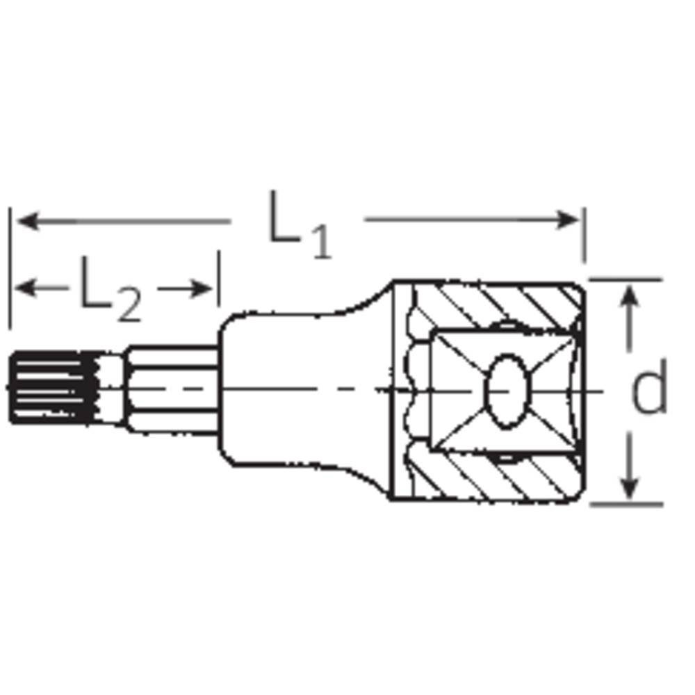 Stahlwille Bit- und Steckschlüsselset Steckschlüssel-Bit-Einsatz 1/2″ M6 03060006