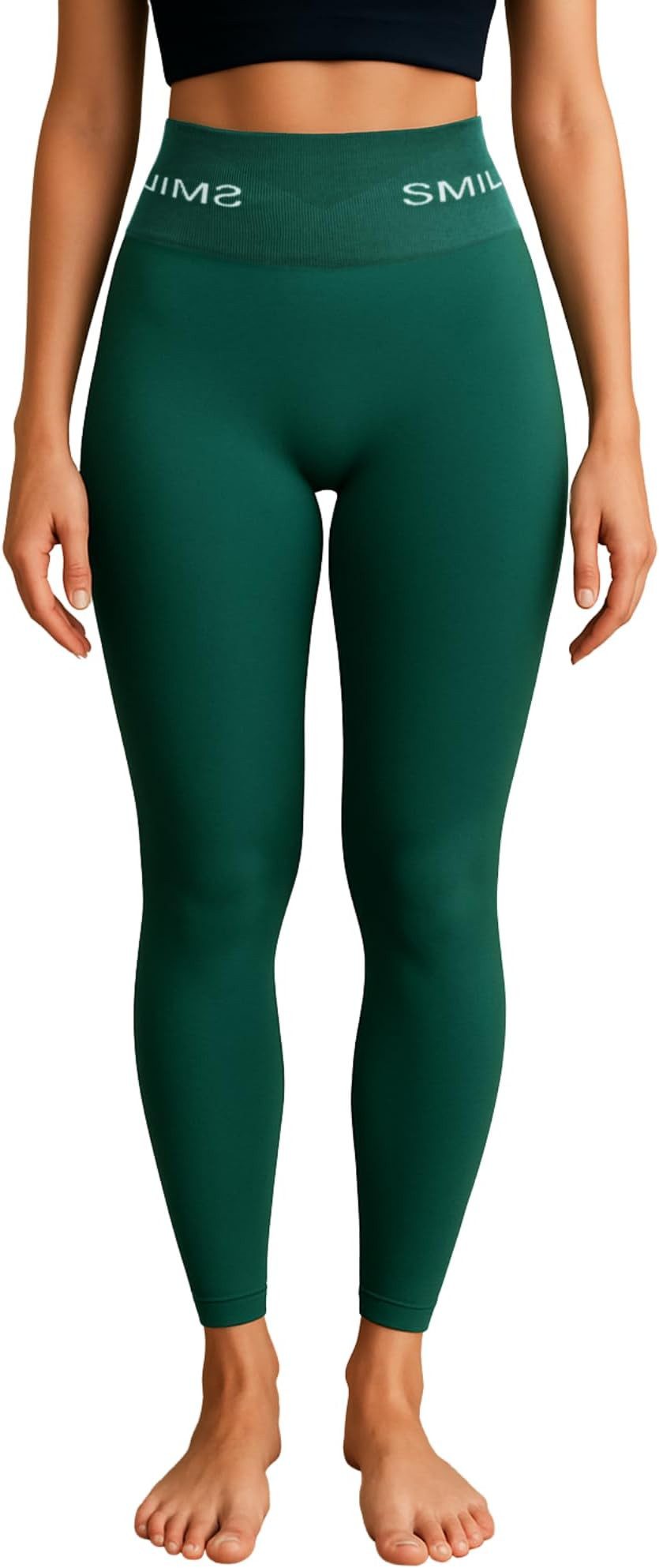 Smilodox Леггинсы Azura, Push Up Booy Fitnessleggings mit Schriftzug Sport & Alltag Scrunch Butt Squat-Sicher High Waist Seamless Yoga Gymhose Blickdicht